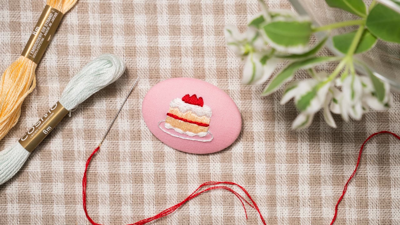 はじめての手刺繍！おいしいブローチづくり – Lakit
