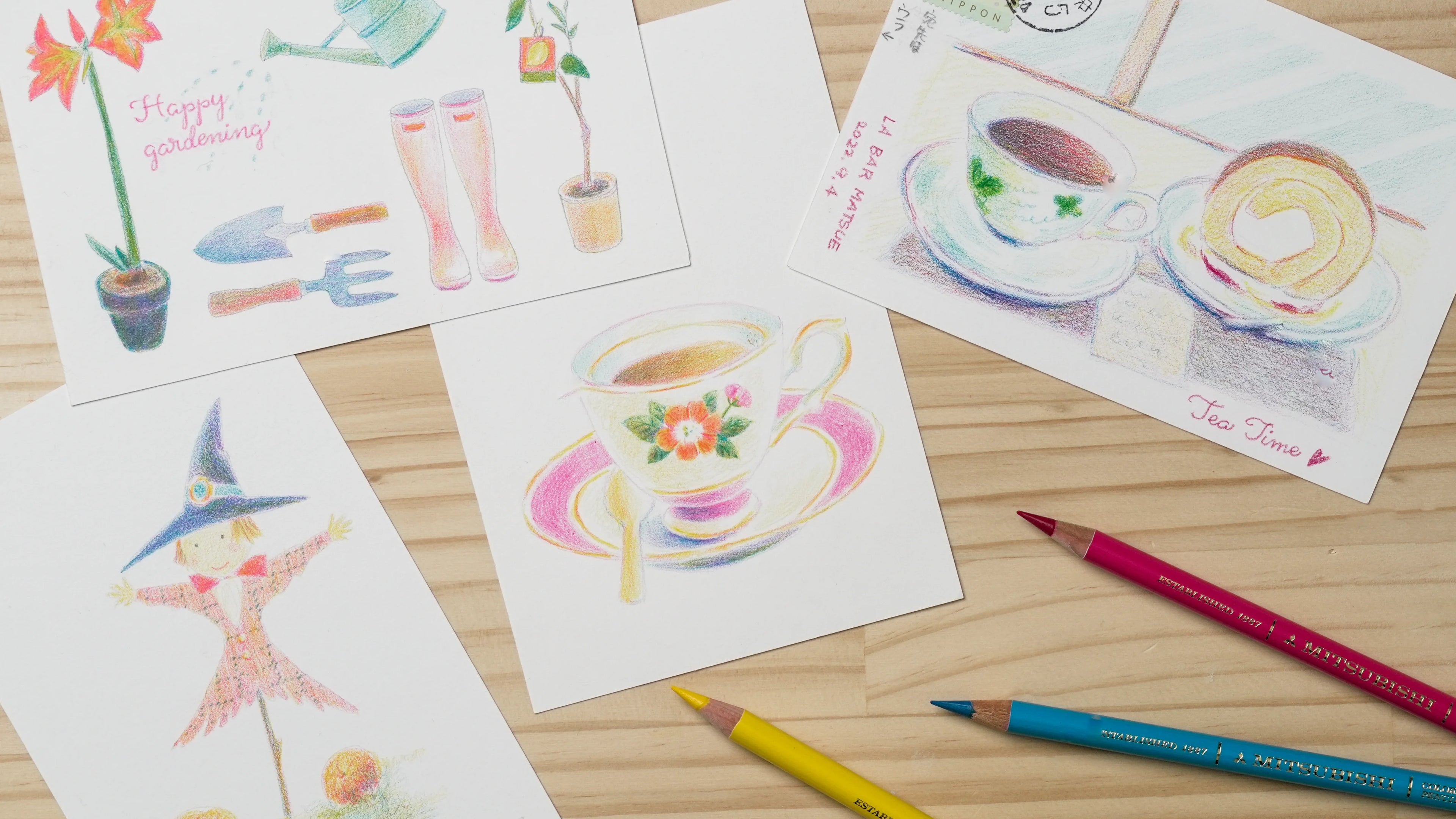 色の仕組みを学んで描く、はじめての色鉛筆画 – Lakit