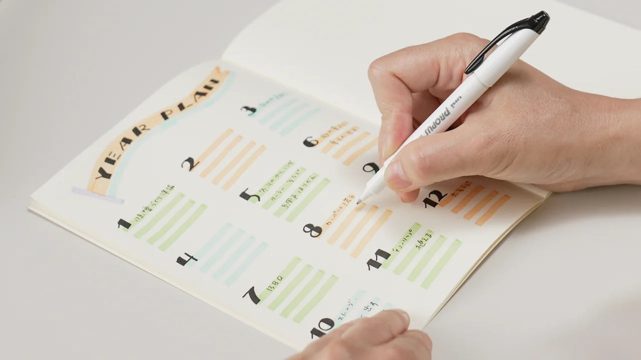 Year Planを書いているところ