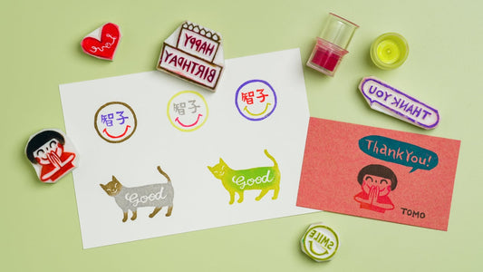 文字の消しゴムはんこで、身近な人に思いを伝えよう